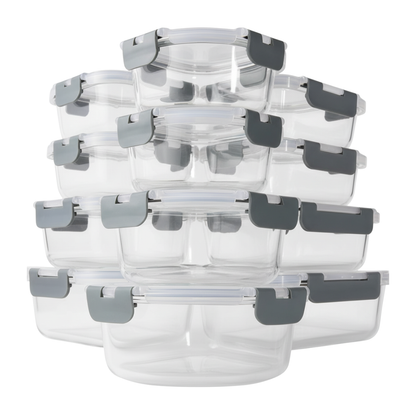 Borosilicate Glass Food Storage Set – 12 Containers with Lids