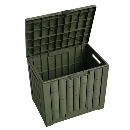 Hinged Lid Storage Container - 120L Capacity with 330 lb Weight Limit