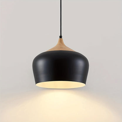 Elegant Pendant Light with Wood and Metal Finish