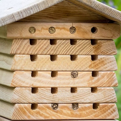 Eco-Friendly Cedar & Copper Bee Sanctuary with Custom Holes