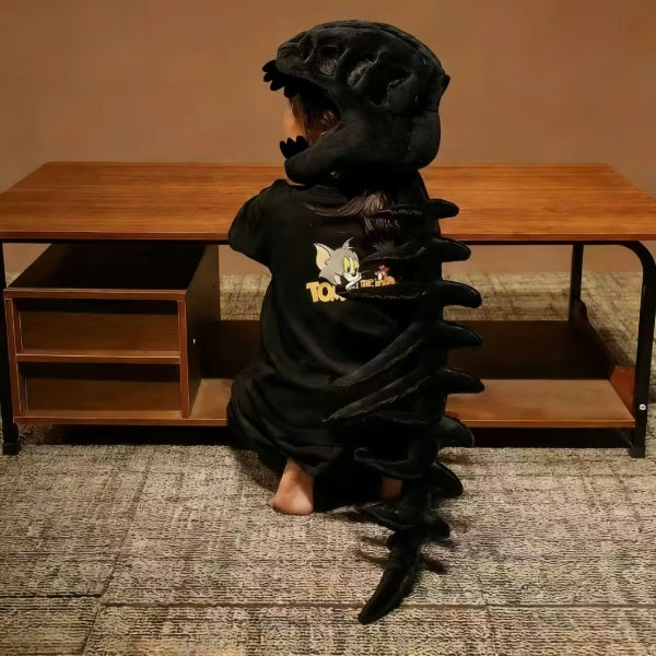 Baby Hoodie in Dinosaur Plush Design
