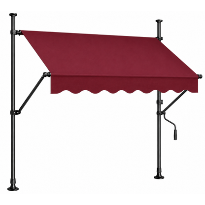 Manual Retractable Awning, 138 Inches Wide with 47 Inch Projection