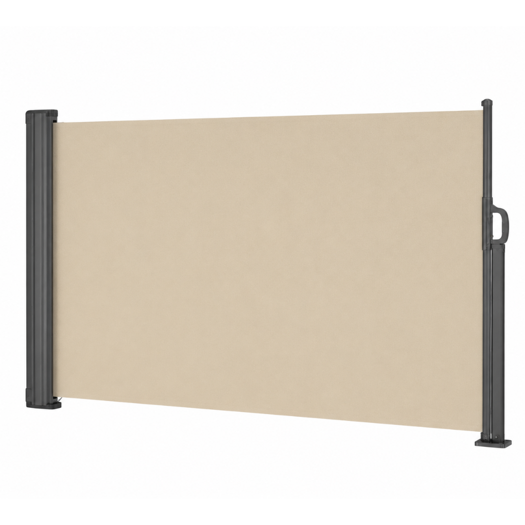 71-Inch High Retractable Privacy Screen Awning - 138 Inches Wide