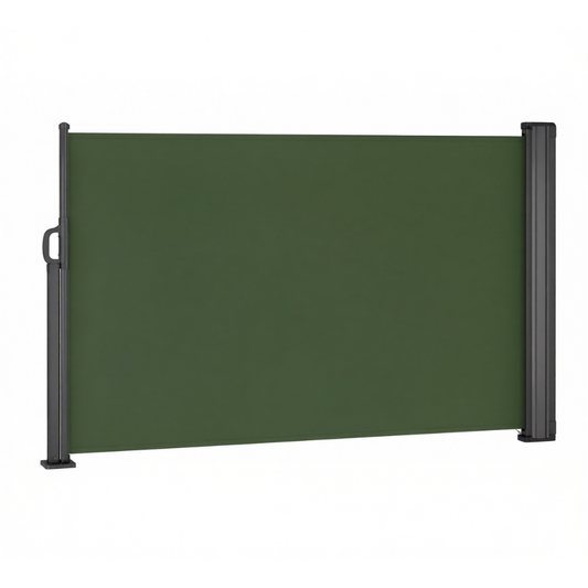 71-Inch High Retractable Privacy Screen Awning - 138 Inches Wide
