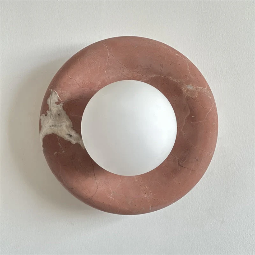 Chic LED Wall Sconce with Marble Accent - Stylish Lighting