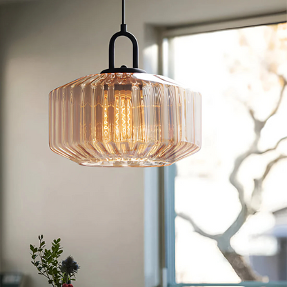 Vintage-Inspired Glass Hanging Light Fixture
