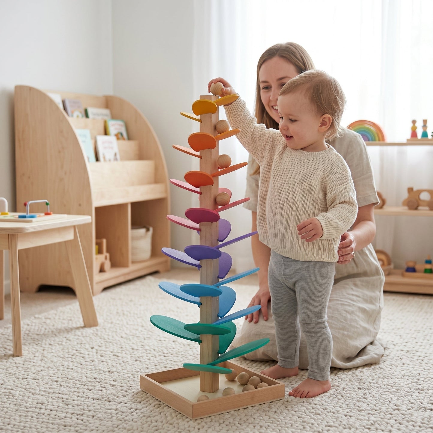 Wooden Sound Tower for Enhanced Audio Experience