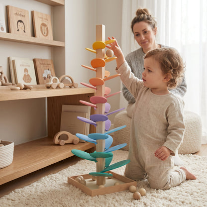 Wooden Sound Tower for Enhanced Audio Experience