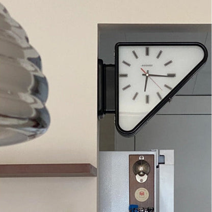 Elegant Dual-Sided Geometric Wall Clock for Modern Spaces