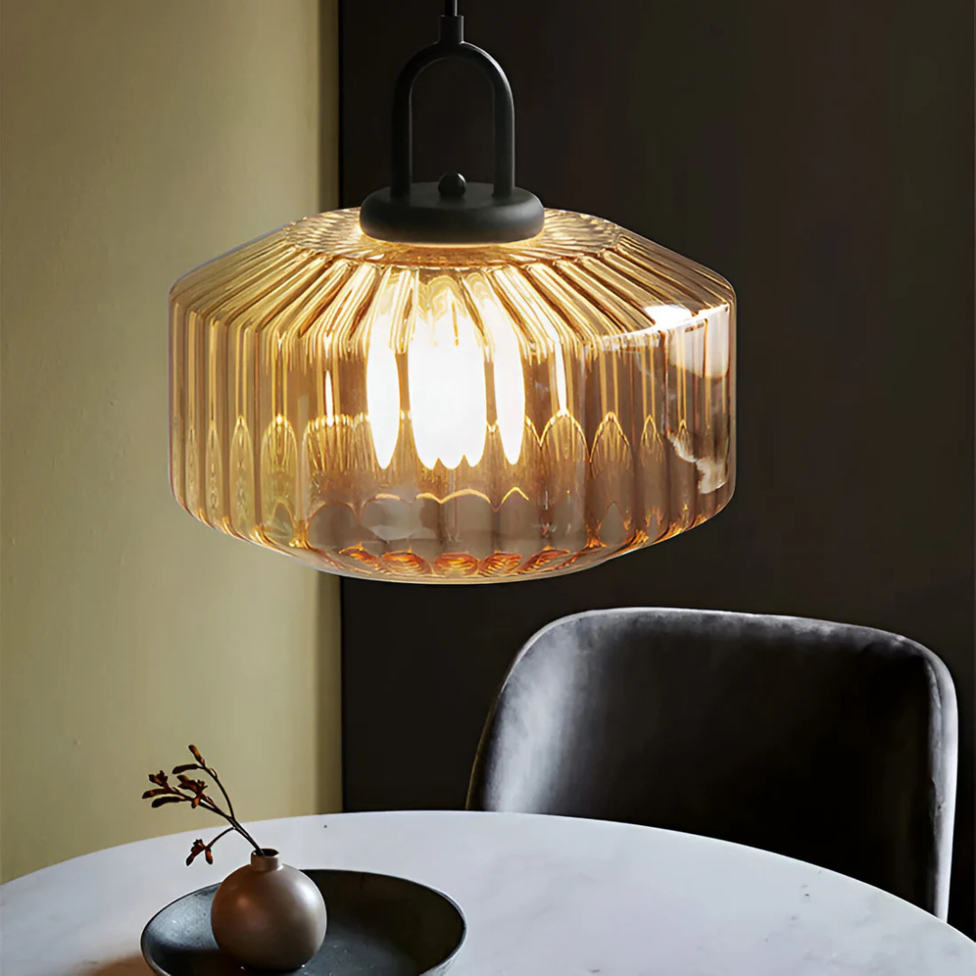 Vintage-Inspired Glass Hanging Light Fixture