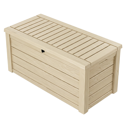 Outdoor Storage Bench with 150 Gallon Capacity - Resin Deck Box
