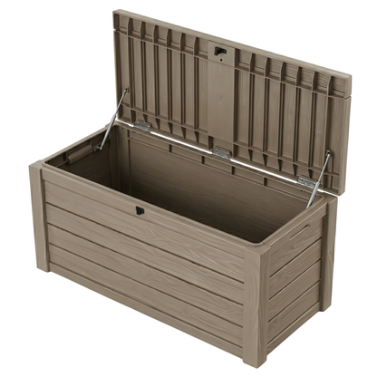 Outdoor Storage Bench with 150 Gallon Capacity - Resin Deck Box