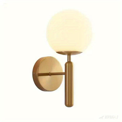 Sleek Wall Sconce with Glass Shade and Modern Finish
