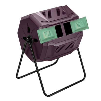 Adjustable Steel Frame 150L Compost Tumbler with Dual Chambers