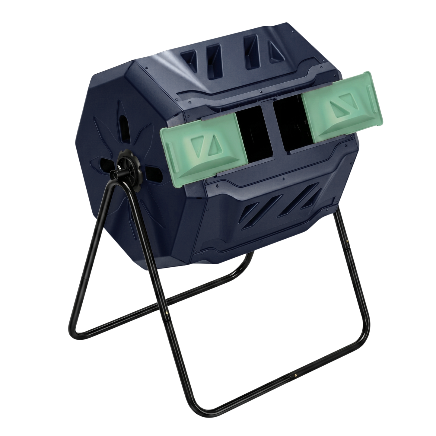 Adjustable Steel Frame 150L Compost Tumbler with Dual Chambers