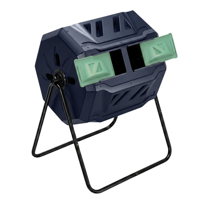 Adjustable Steel Frame 150L Compost Tumbler with Dual Chambers