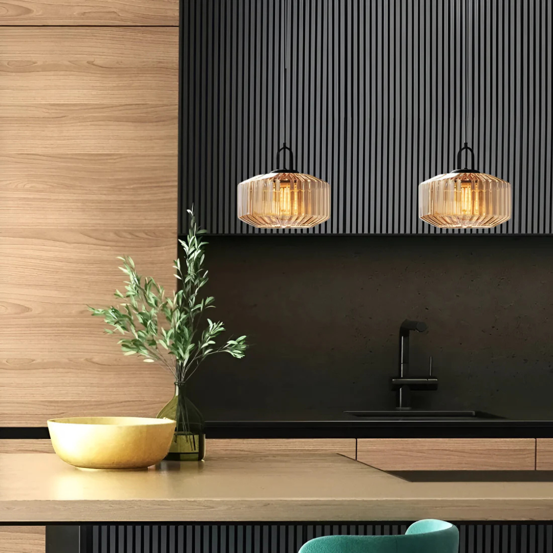 Vintage-Inspired Glass Hanging Light Fixture