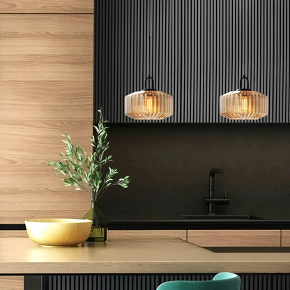 Vintage-Inspired Glass Hanging Light Fixture