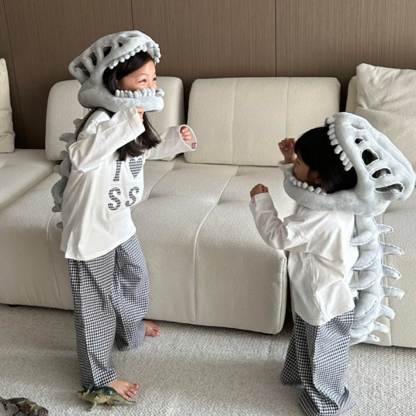 Baby Hoodie in Dinosaur Plush Design