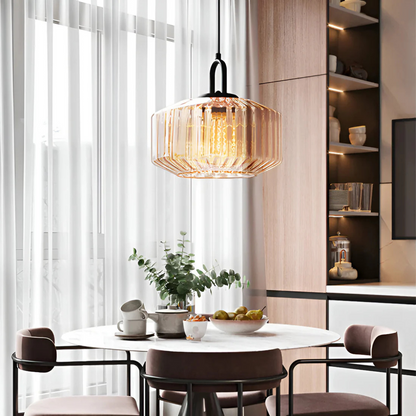 Vintage-Inspired Glass Hanging Light Fixture
