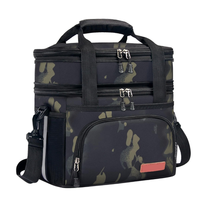 Insulated 16L Lunch Tote with Dual Sections and Adjustable Shoulder Strap