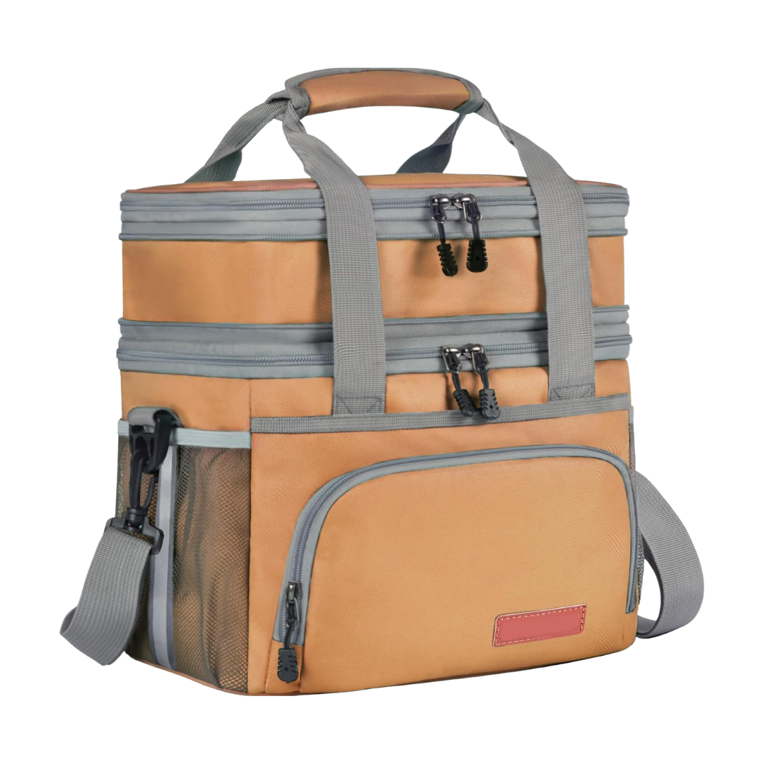 Insulated 16L Lunch Tote with Dual Sections and Adjustable Shoulder Strap