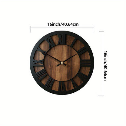 Rustic Elegance Wall Clock with Roman Numerals