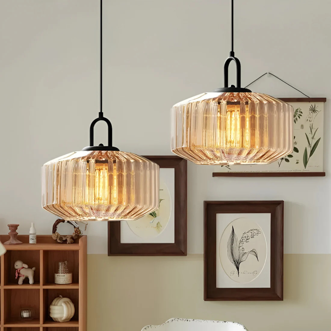 Vintage-Inspired Glass Hanging Light Fixture