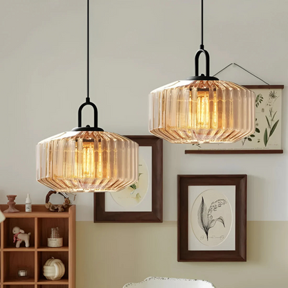 Vintage-Inspired Glass Hanging Light Fixture