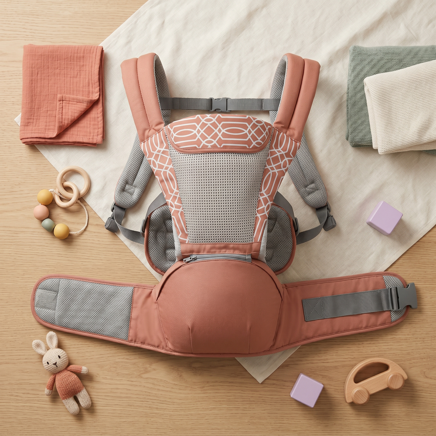 Hip Seat Baby Carrier with Cradle Support