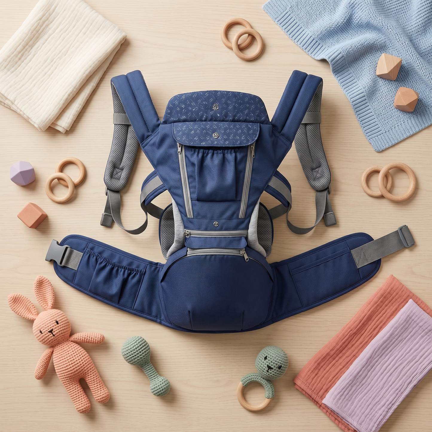 Hip Seat Baby Carrier with Cradle Support