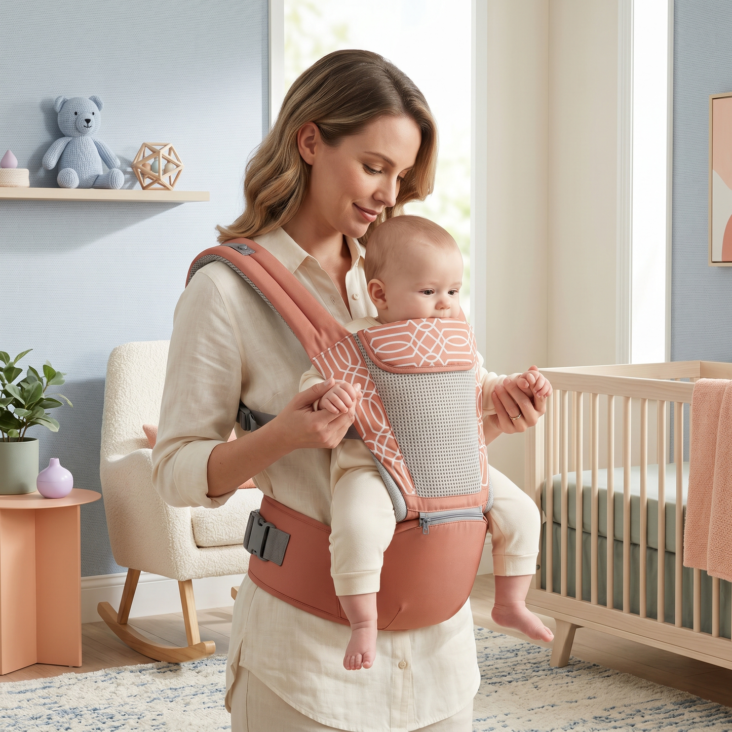Hip Seat Baby Carrier with Cradle Support