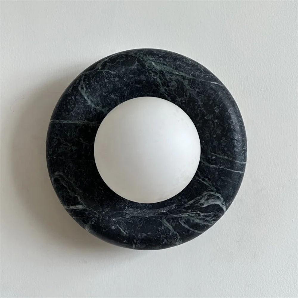Chic LED Wall Sconce with Marble Accent - Stylish Lighting
