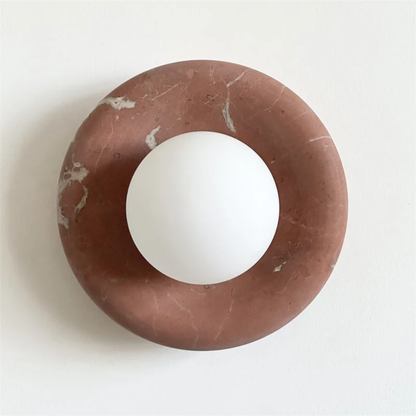 Chic LED Wall Sconce with Marble Accent - Stylish Lighting