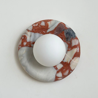 Chic LED Wall Sconce with Marble Accent - Stylish Lighting
