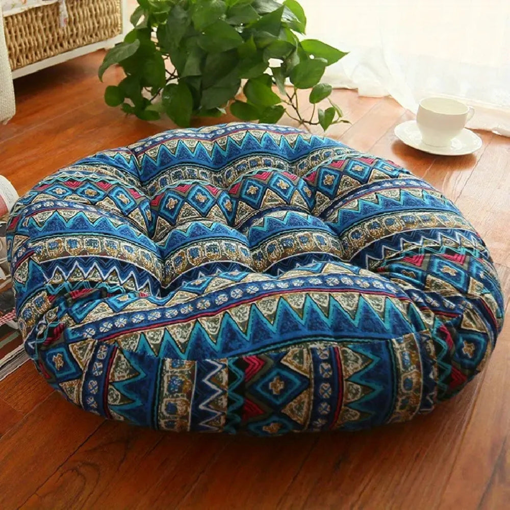 Vibrant Round Cotton Floor Seat Cushion for Cozy Living