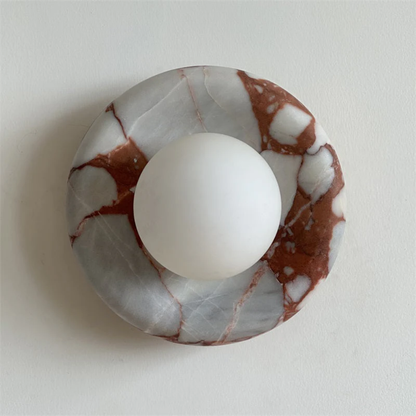 Chic LED Wall Sconce with Marble Accent - Stylish Lighting