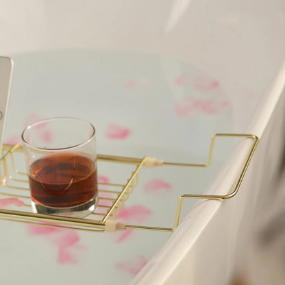Expandable Bath Tray in Elegant Stainless Steel
