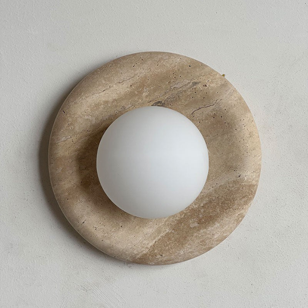 Chic LED Wall Sconce with Marble Accent - Stylish Lighting