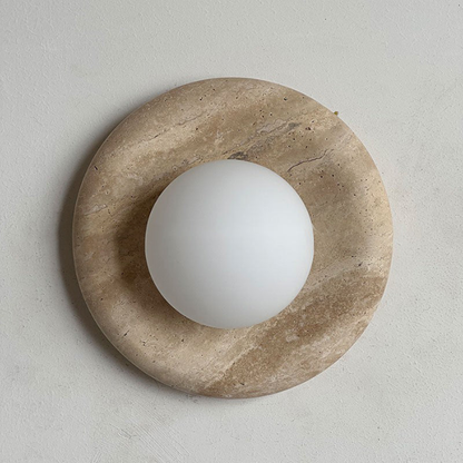 Chic LED Wall Sconce with Marble Accent - Stylish Lighting