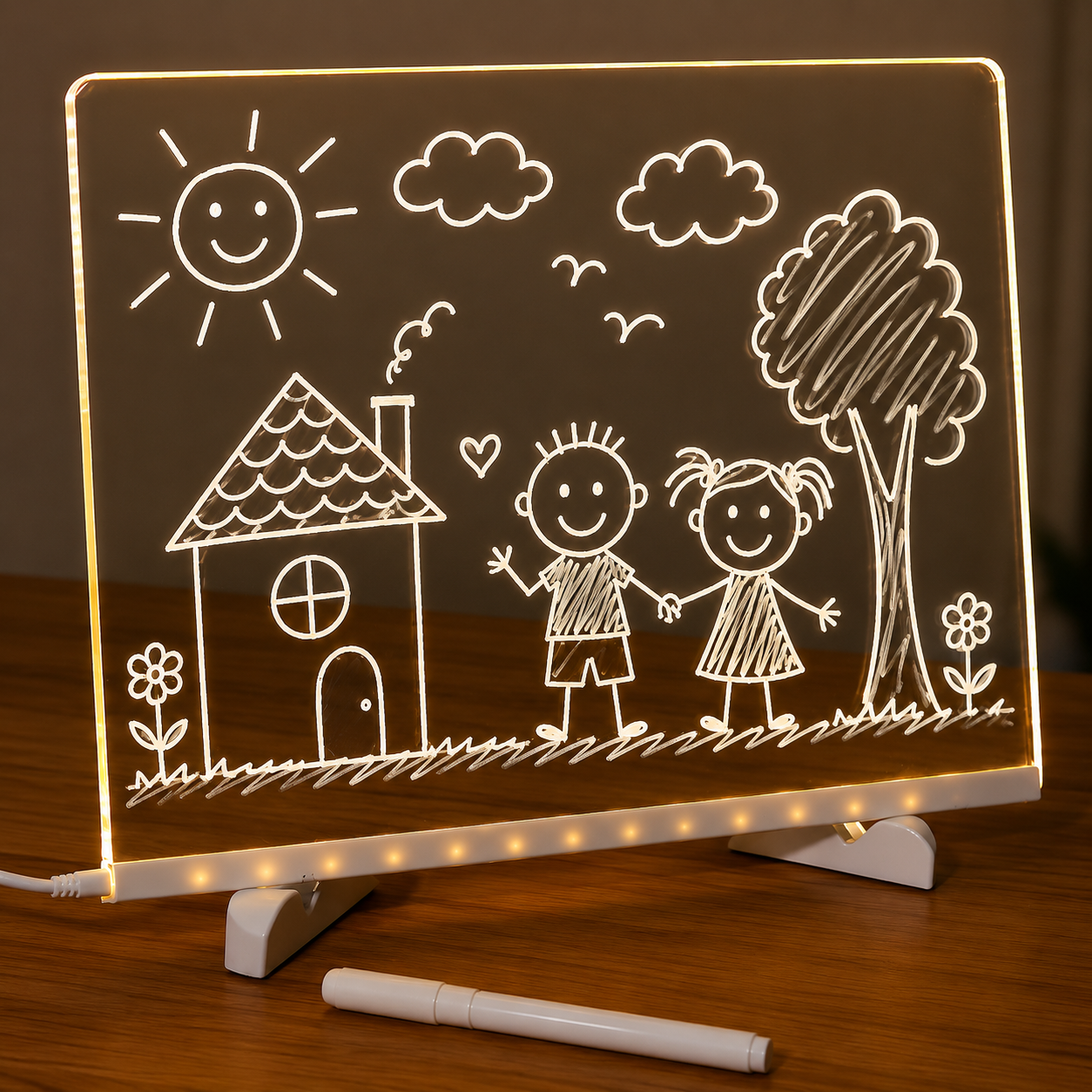 GlowArt Kids' Writing Pad - Eco-Friendly LED Drawing Board