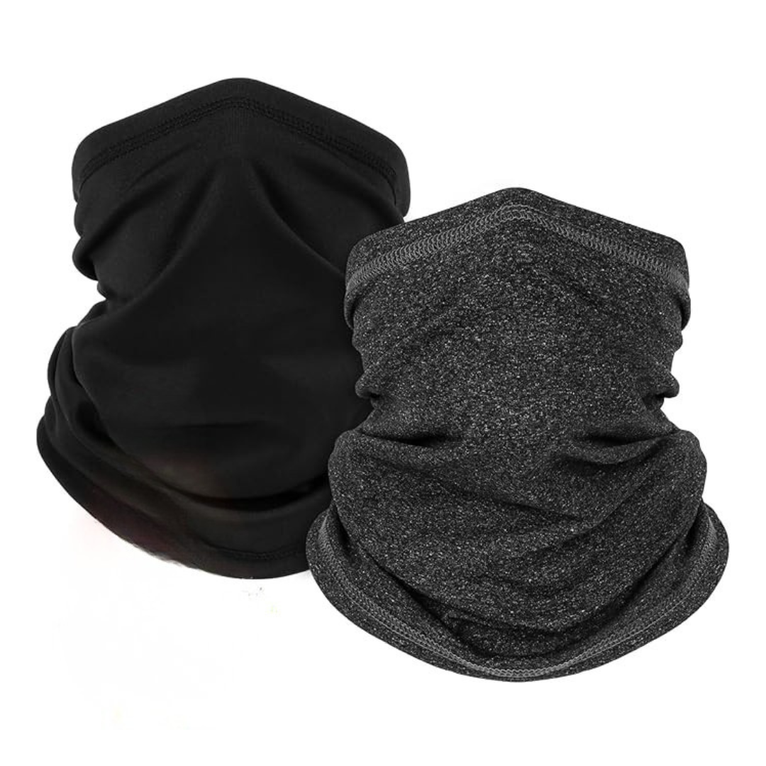 Fleece Neck Gaiter Set of 2 for Winter Sports and Outdoor Adventures