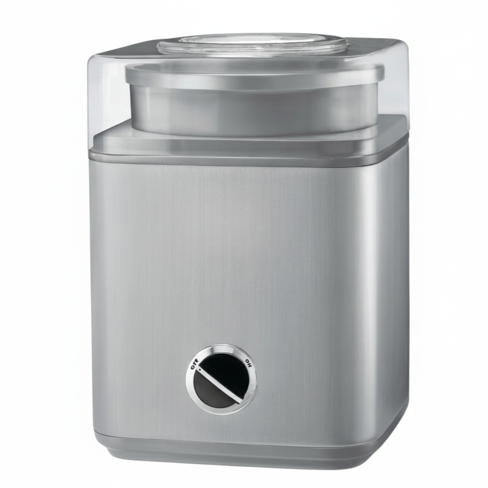 Automatic Ice Cream Maker with Stainless Steel Casing - 2 Quart Capacity