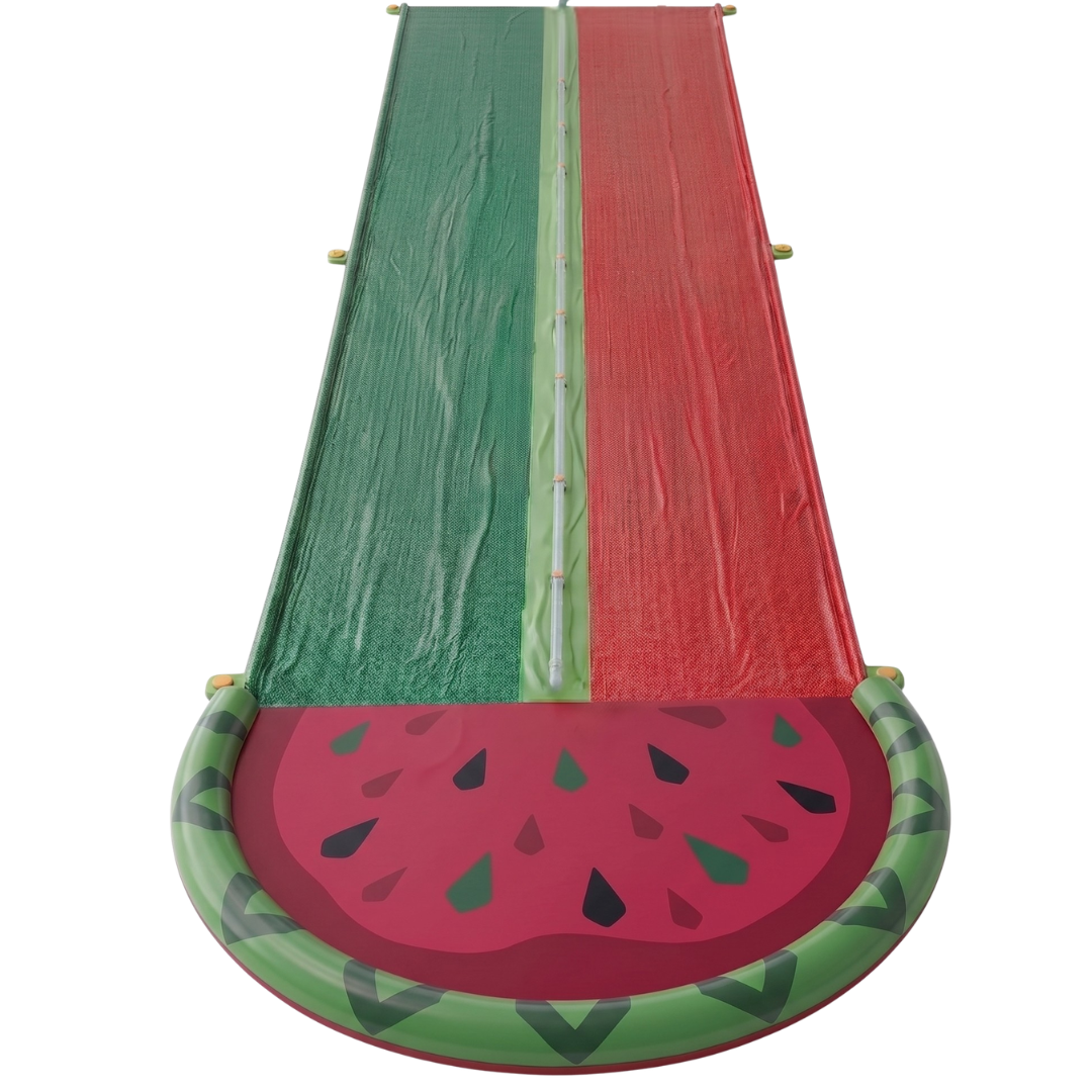 Double Lane Water Slide, 20 ft with Sprinkler & 2 Bodyboards
