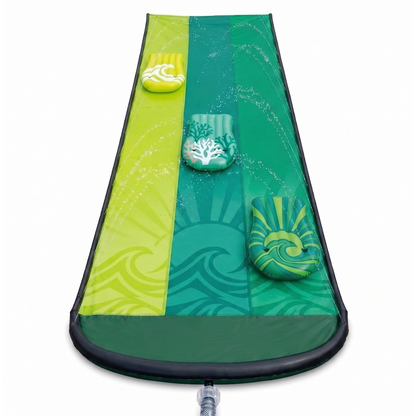 20-Foot Backyard Water Slide with Triple Lanes and 3 Bodyboards