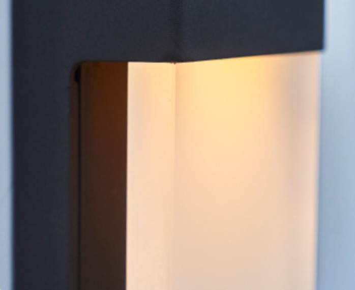 Sleek Solar Wall Light with Glass Shade in Contemporary Design