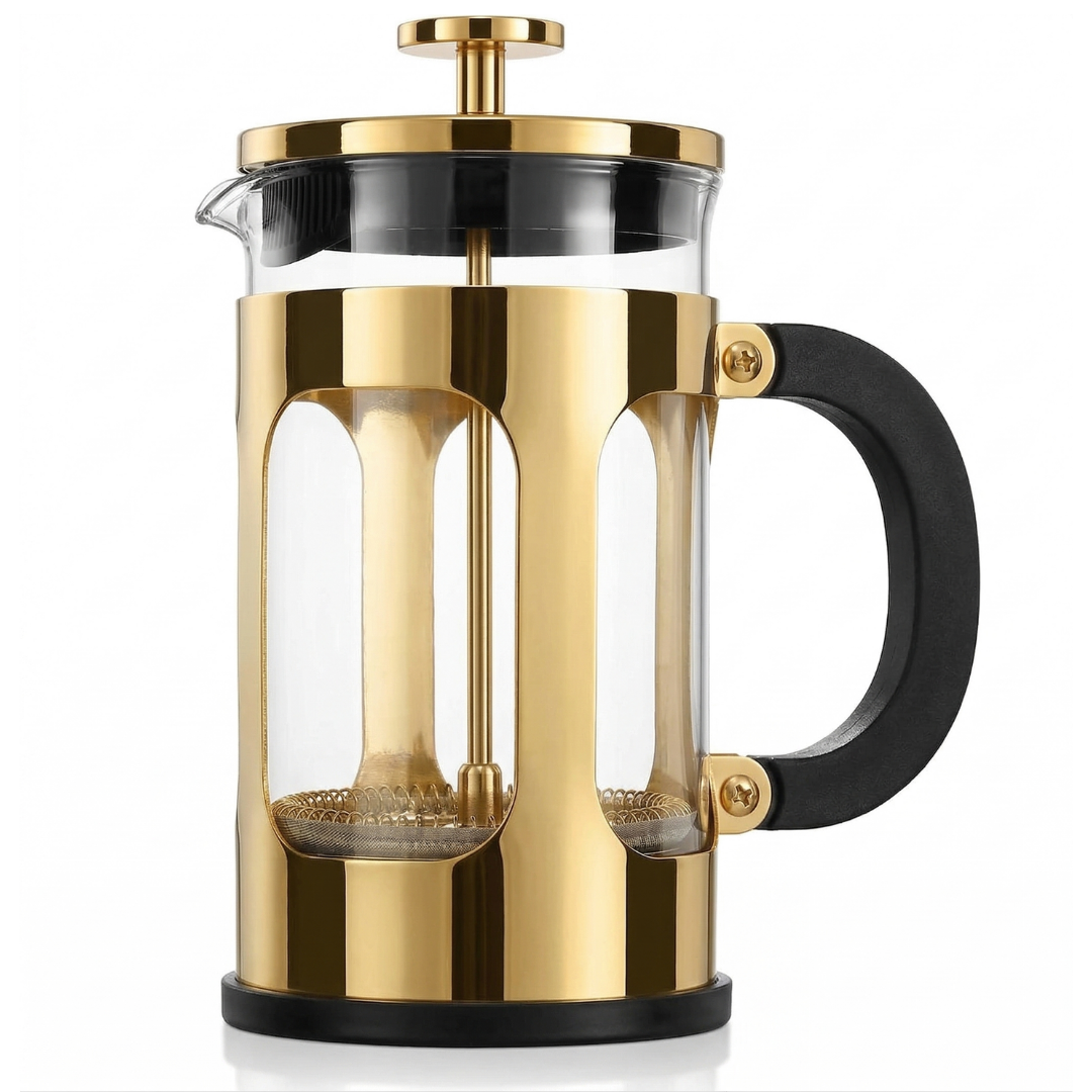 Glass French Press for Coffee and Tea, 21 oz with Stainless Steel Filter