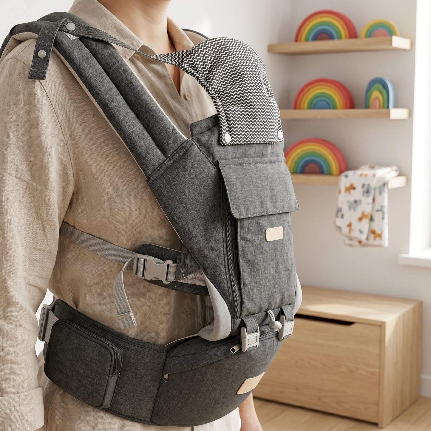 Baby Carrier with Multiple Carrying Options