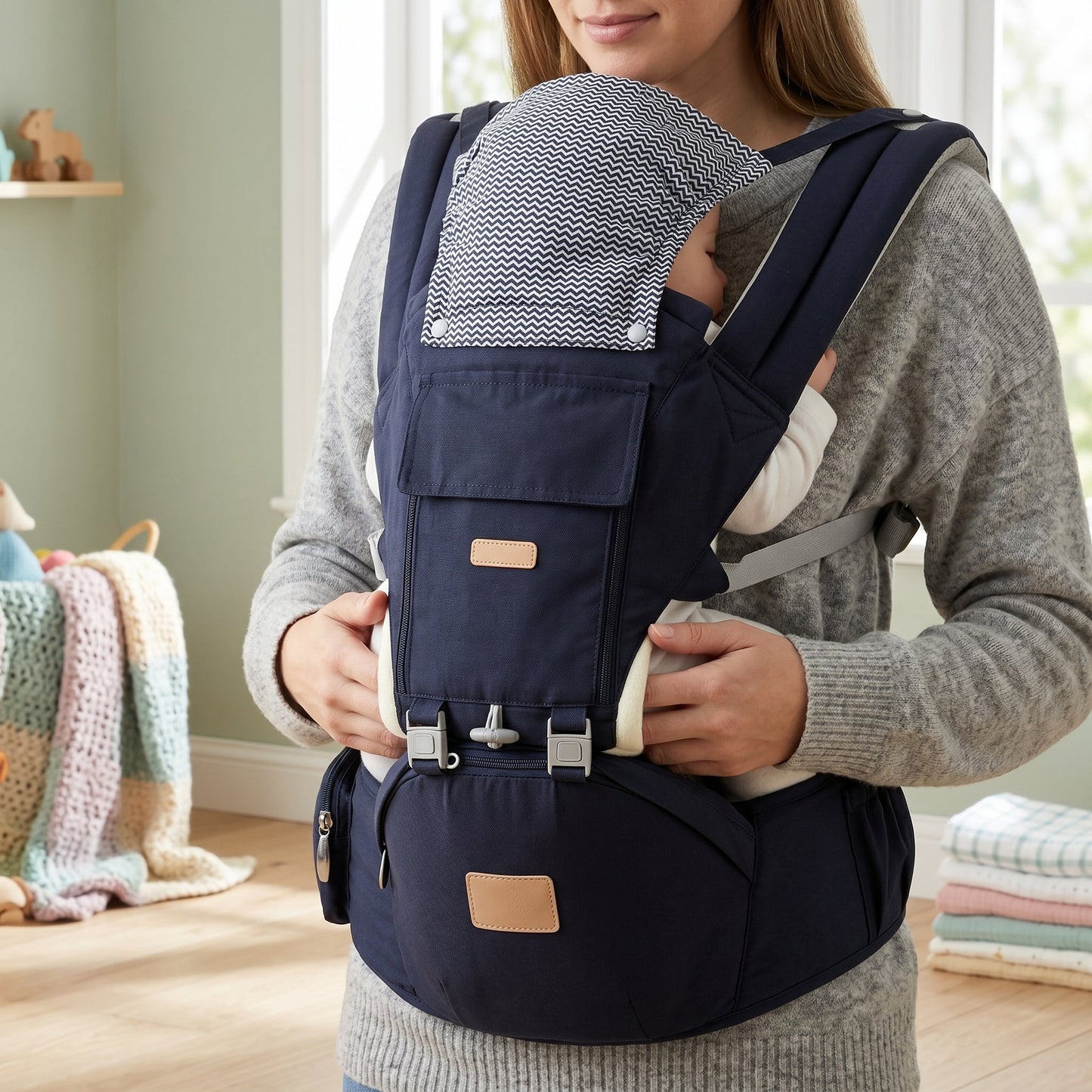 Baby Carrier with Multiple Carrying Options