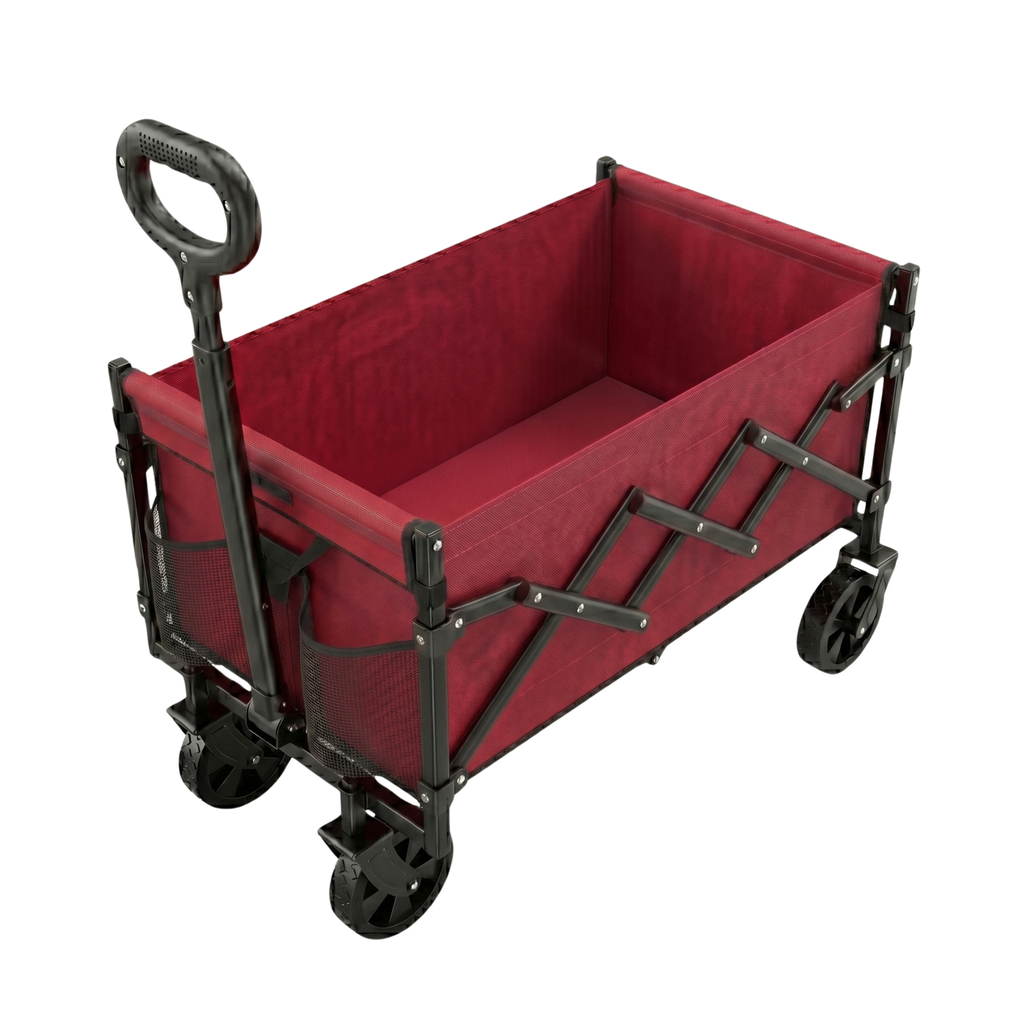 Adjustable Handle Wagon Cart with 220 lb Weight Capacity